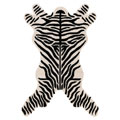 (4' x 6') Hand-tufted Zebra-cut Wool Rug