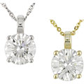14k Gold 1.0ct TDW Round Diamond Solitaire Pendant (H-I-J, SI)
