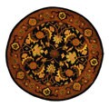 Hand-tufted Heritage Kermanshan Wool Rug (3'6 Round)