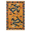 Hand-knotted Wangden Dragons Wool Rug (2'6 x 5')
