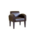Dark Brown Bi-cast Leather Arm Chair