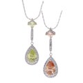 Sterling Silver CZ Dangle Pendant