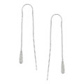 14k White Gold Diamond Threader Earrings (1/10 TDW)