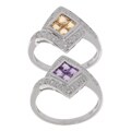 14k White Gold 1/6ct Diamond Gemstone Ring