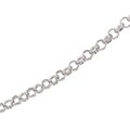 14k White Gold Adjustable Rolo Necklace