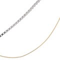 14k White Gold Adjustable Medium Box Chain