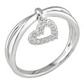 14-kt. White Gold 1/6-ct. Diamond Heart Ring