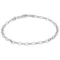 10-kt. White Gold 7.5-inches Hollow Oval Link Bracelet