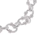 Sterling Silver Oval Link Toggle Bracelet
