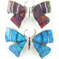 Sterling Silver/Opal Butterfly Pendant (Thailand)