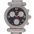 Aqua Master Women's Black Dial Diamond Chronograph