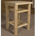 Rustic Log Adirondack Nightstand Table