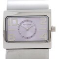 Pierre Lannier Rectangular Lavender Dial Bangle Watch
