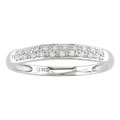 14k White Gold 1/10ct Round Diamond Pave-Set Band Ring (J-K/ I2-I3)