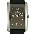 Movado Vizio Women's Black Dial Leather Strap Watch