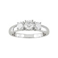 14kt White Gold 1ct TDW Round Diamond Three-Stone Ring (H-I-J/ I2-I3)