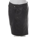 Versace Jeans Couture Beaded Black Leather Skirt