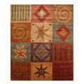 Hand-knotted Soho Panel Wool Rug (6' x 9')