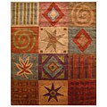 Hand Knotted Wool Panel Soho Rug (9' x 12')