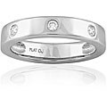 Platinum and 1/6ct TDW Round Diamond Wedding Band