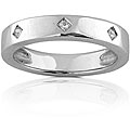Platinum 1/6ct TDW Princess Diamond Wedding Band