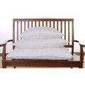 Damask Stripe White Goose Down Pillow