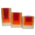Set of Three Mandarin Orange Candles (Indonesia)