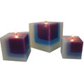 Deep Blue Sea Candles - Set of 3 (Indonesia)
