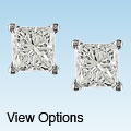 14k Gold 1ct TDW Princess-cut Diamond Stud Earrings (H-I, I1-I2)