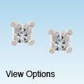 14k Gold 1/3ct TDW Princess-cut Premier Diamond Stud Earrings (G-H, SI1-SI2)