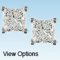 14k Gold 1 1/2ct TDW Princess-cut Premier Diamond Stud Earrings (G-H, SI1-SI2)