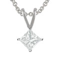 14k Gold 1/4ct TDW Diamond Solitaire Pendant (I-J/ I1-I2)