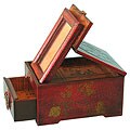 Tibetan Leather Mirror Jewelry Box