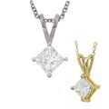 14k Gold 1/5ct TDW Diamond Solitaire Pendant (I-J, I1-I2)