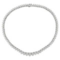 Platinum 30.16ct TDW Round Diamond Necklace (G-H, SI1-SI2)