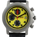Esprit Men's Black Arrow Chrono Yellow Dial Watch