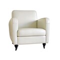 "Carter" Cream Full Leather Club Chair