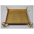 Gold-flecked Brass Pillar Candle Stands (Set of 6)
