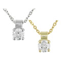 14 Gold 1/6ct Diamond Solitaire Pendant (G-H-I,VS)