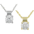 14k Gold 1/3ct Diamond Solitaire Pendant (G-H-I,VS)