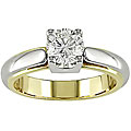 18k Two-tone Gold 3/4ct TDW Diamond Engagement Ring (G-H, SI3-I1)