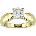 18k Two-tone Gold 1ct TDW Diamond Solitaire Ring (G-H, SI2-I1)