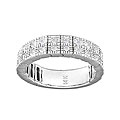 14-kt. White Gold 1/2-ct. Diamond Two Row Flexible Wedding Band