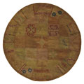Hand-tufted Contemporary Squares Wool Rug (8' Round)