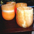 Alabaster Pear Candle Votive Set (Egypt)