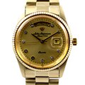 Jules Jurgensen Men's Goldtone 10 Diamond Watch