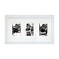Smooth White Three-Photo Wall Collage Wood Picture