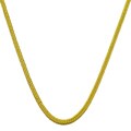14-kt Gold 18-inch 1 mm Silk Foxtail Square Necklace