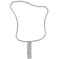 18k White Gold 8ct TDW Diamond Drop Necklace