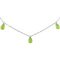 14k White Gold Peridot Necklace